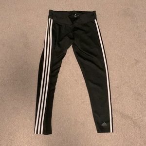 Adidas Women’s Medium Climalite Activewear Stripe Black Leggings